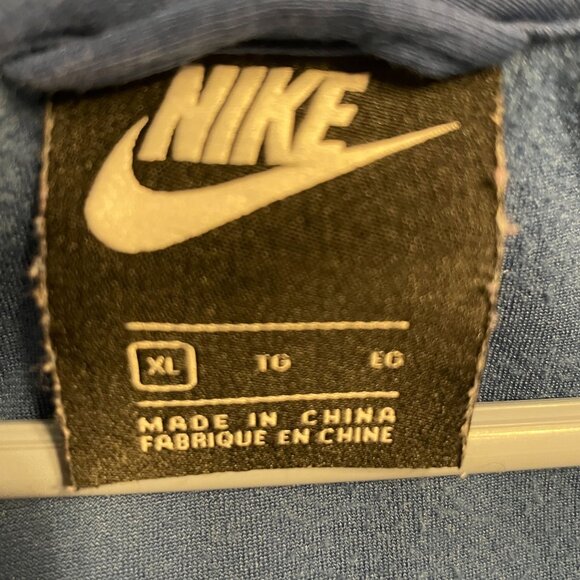 NIKE Velour Cropped Jacket XL Blue Full Zip - Picture 10 of 11